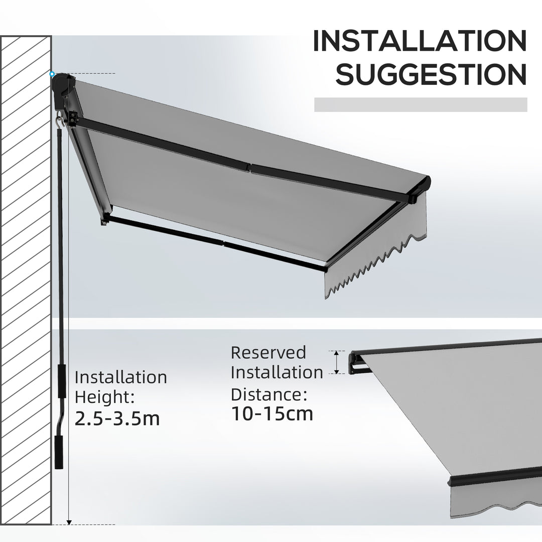 3.5 x 2.5m Aluminium Frame Electric Awning