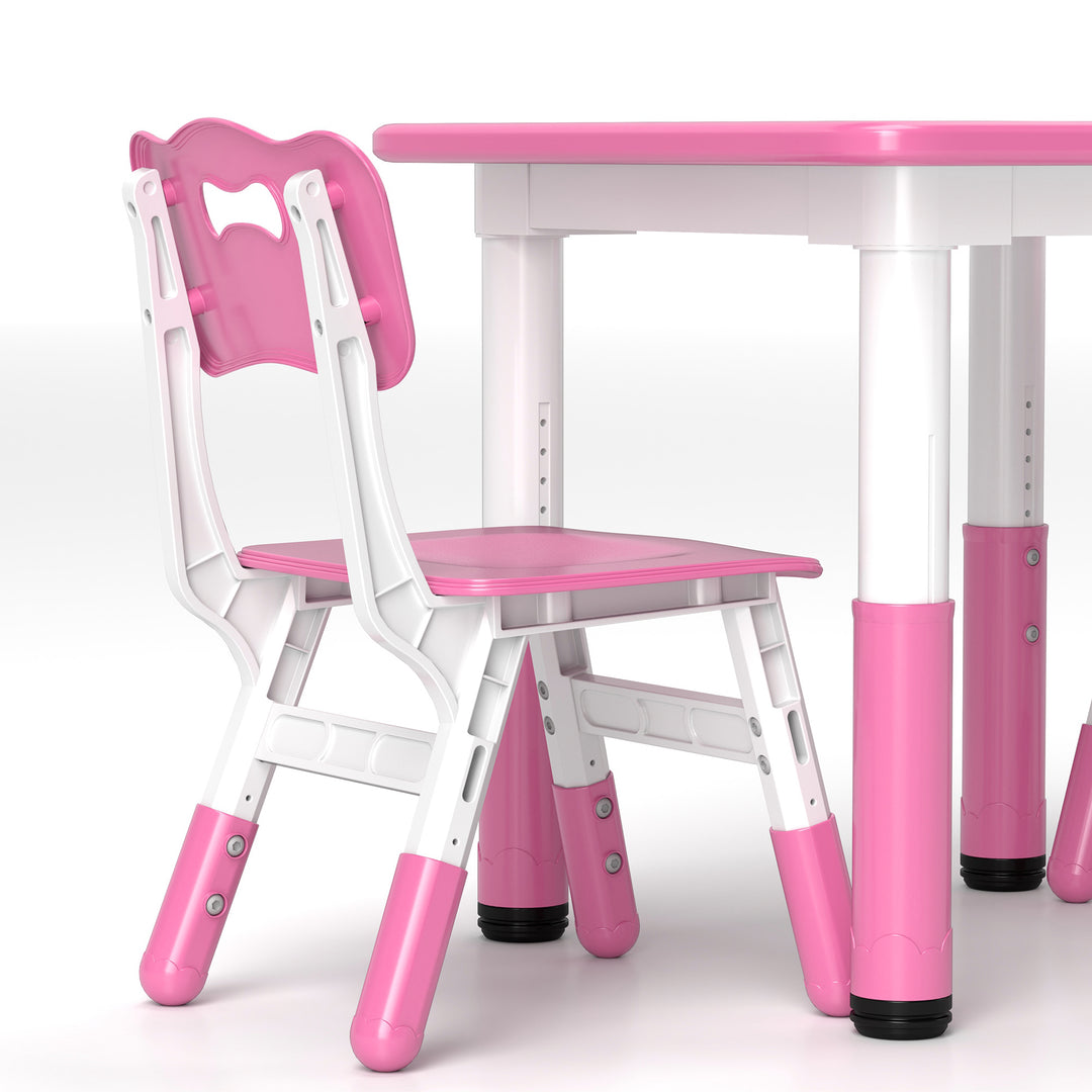 Height Adjustable Toddler Table and Chair Set