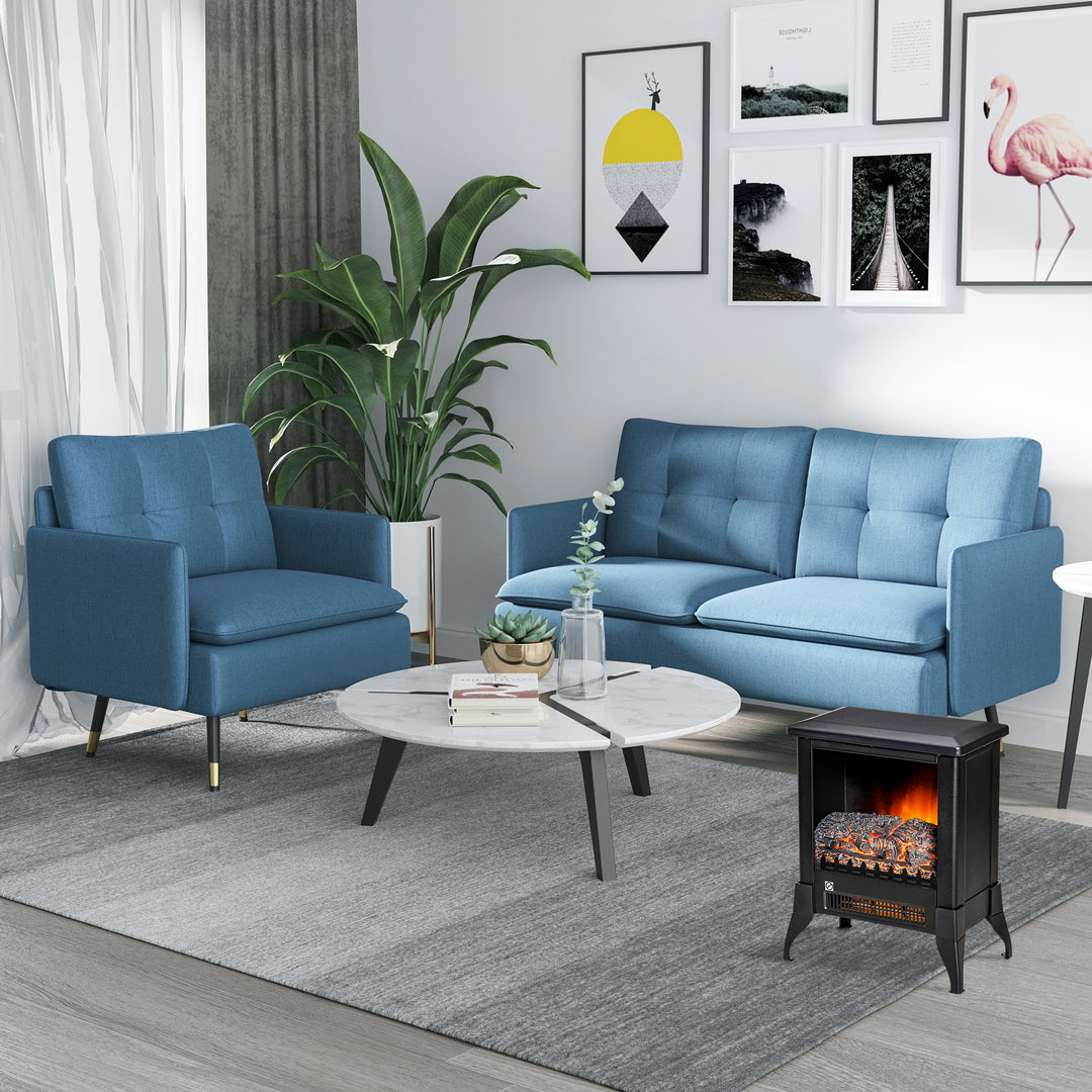 Modern Armchairs with Steel Legs