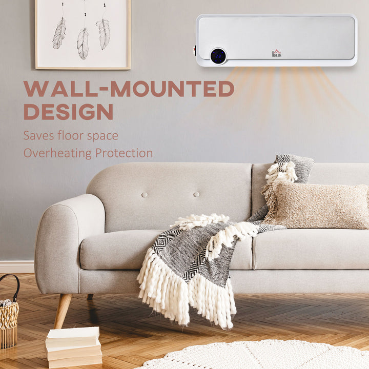 Wall Mounted Downflow Ceramic Heater with 12 Hour Timer