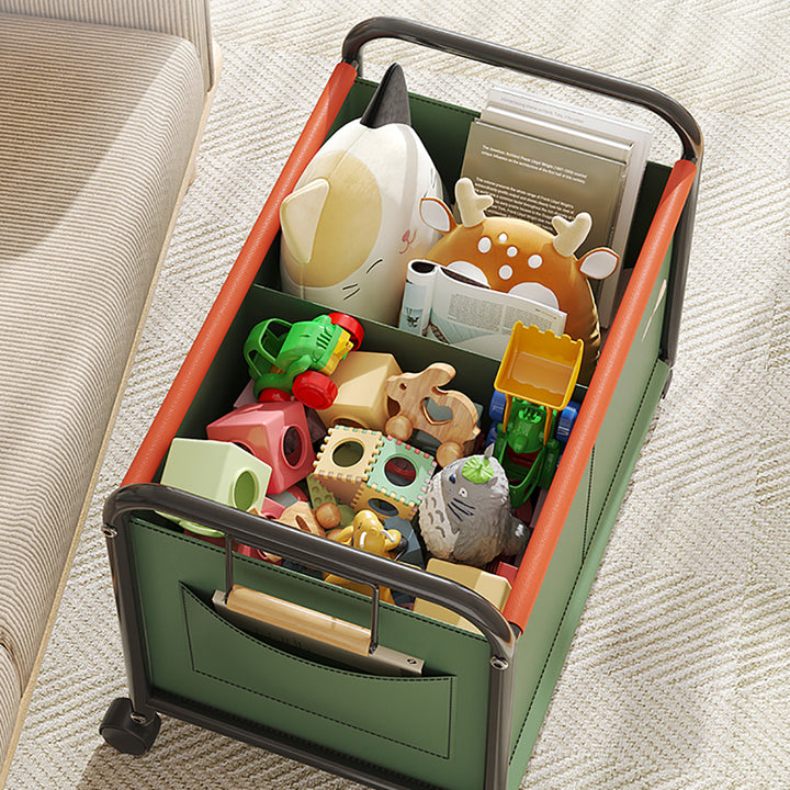 Metal Toy Storage Organizer Cart With Wheels