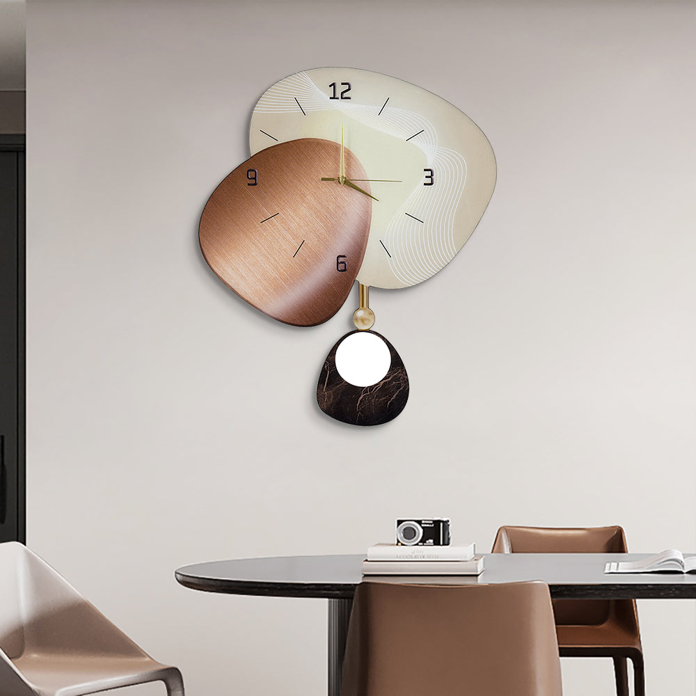 600mm Abstract Geometric Silent Wall Clock Modern Decor Art Living Room Bedroom