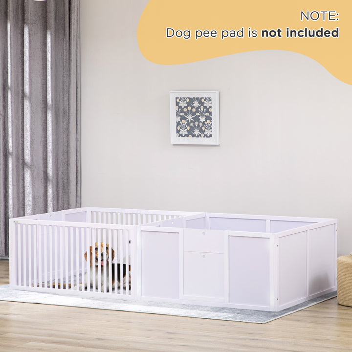 7 Panels Playpen with 3 Doors for Baby Dogs