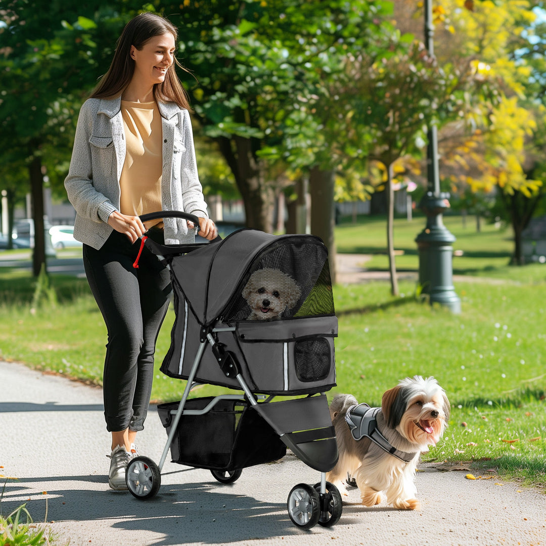 Pet Stroller w/ Zipper for Small and Miniature Dogs