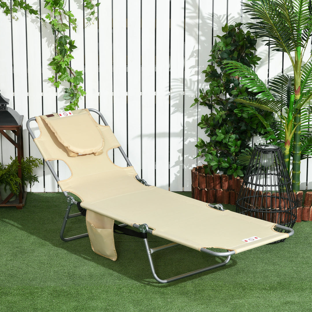 Beach Chaise Lounge with Reading Hole