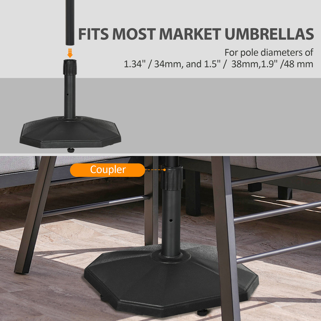 Concrete Parasol Base: 18kg Umbrella Stand for 34mm