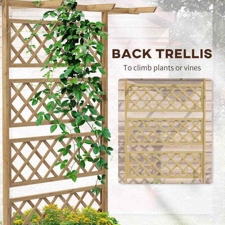 Wooden Trellis Planter Box