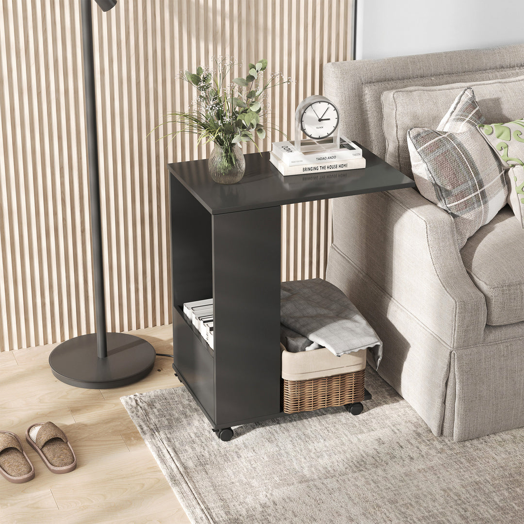 HOMCOM C-Shape End Table