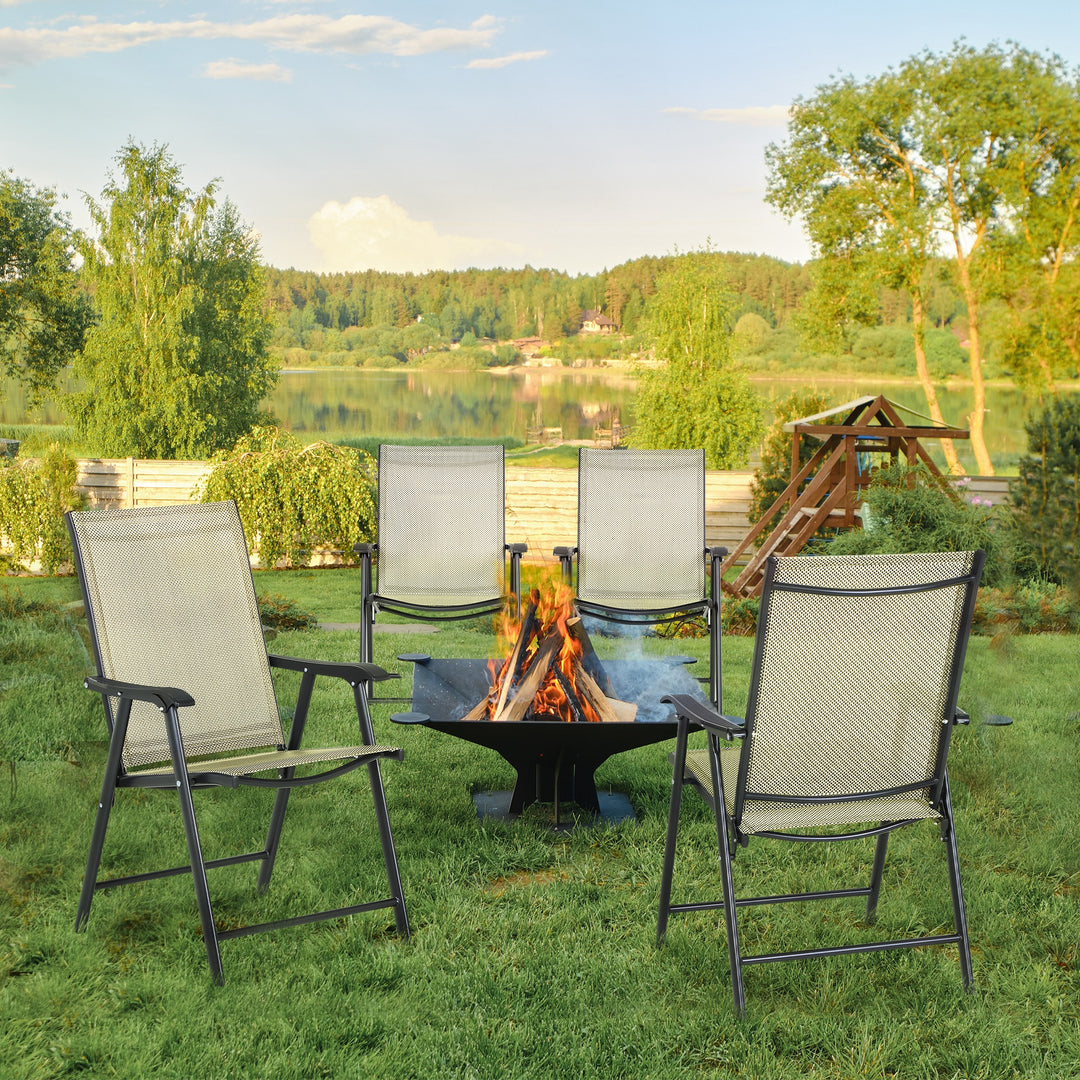 Set of 4 Folding Garden Chairs