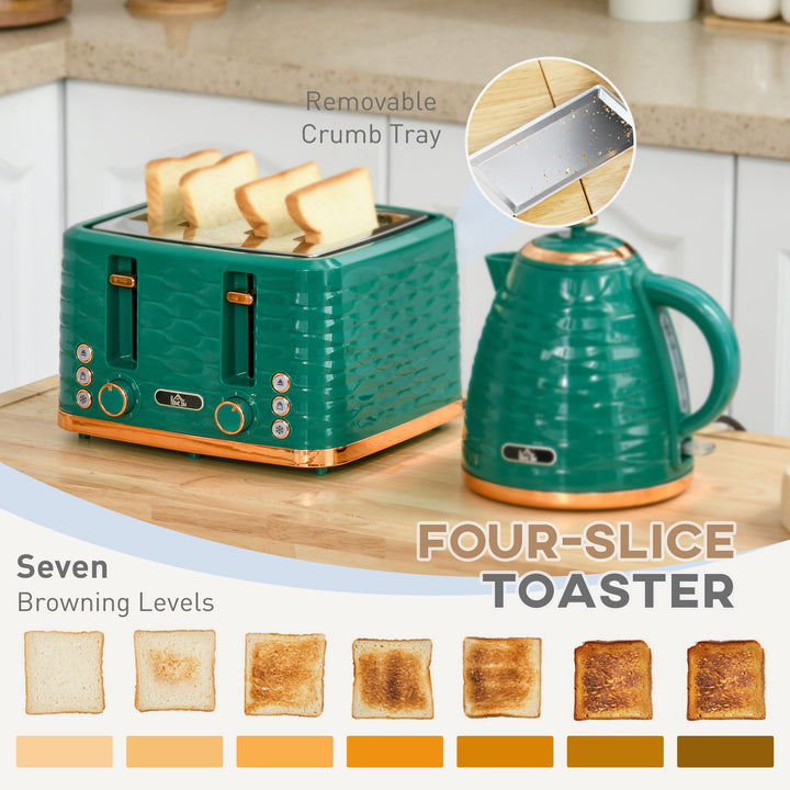 3000W 1.7L Rapid Boil Kettle & 4 Slice Toaster