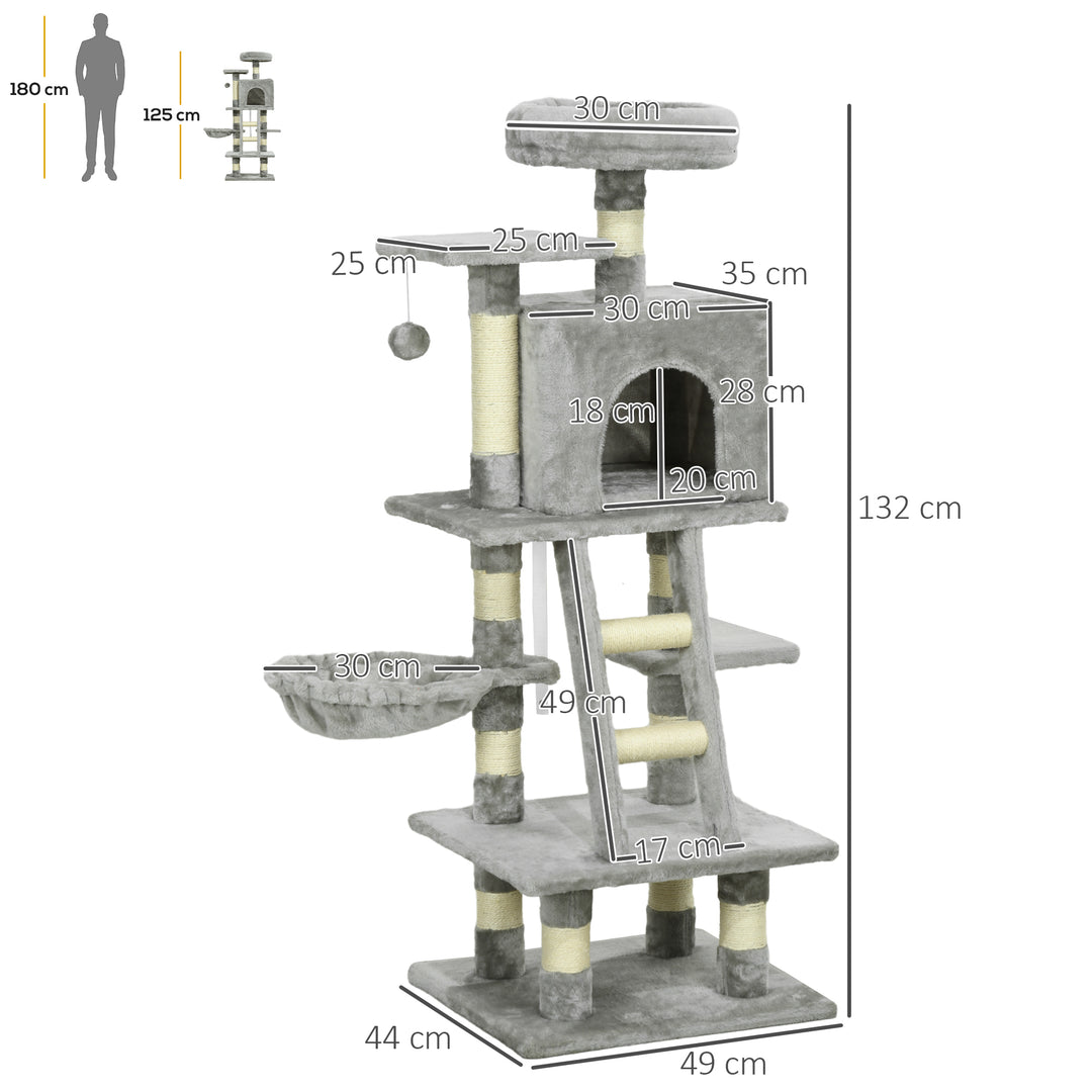 132cm Cat Tree with Scratching Post