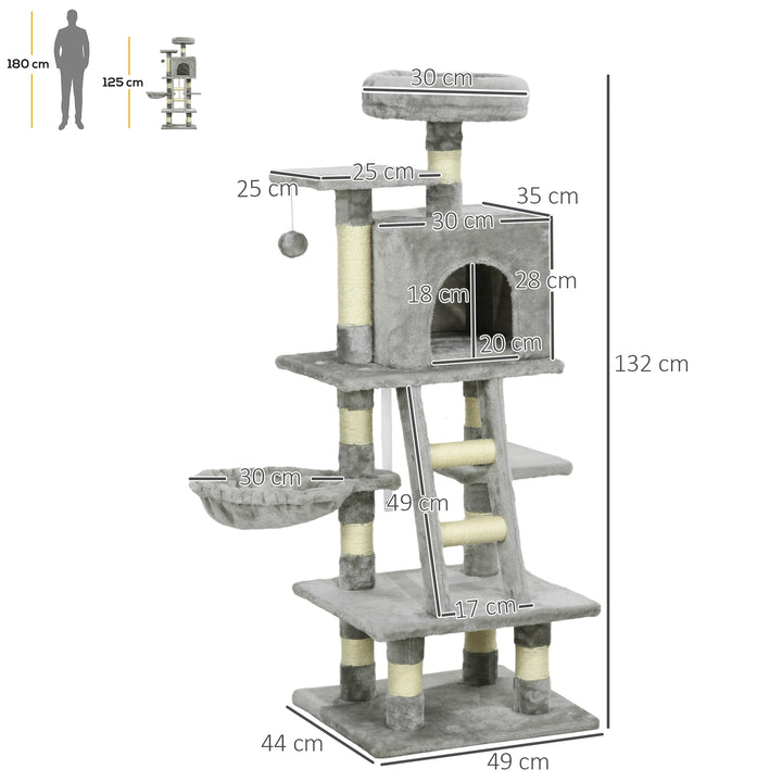 132cm Cat Tree with Scratching Post