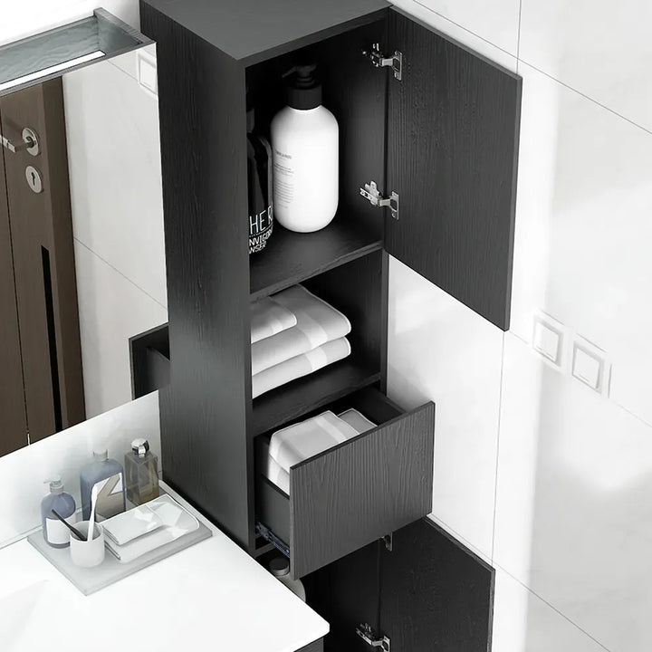 Modern Bathroom Cabinet with Drawers Wall Mounted Bathroom Cabinet with Doors with Shelf