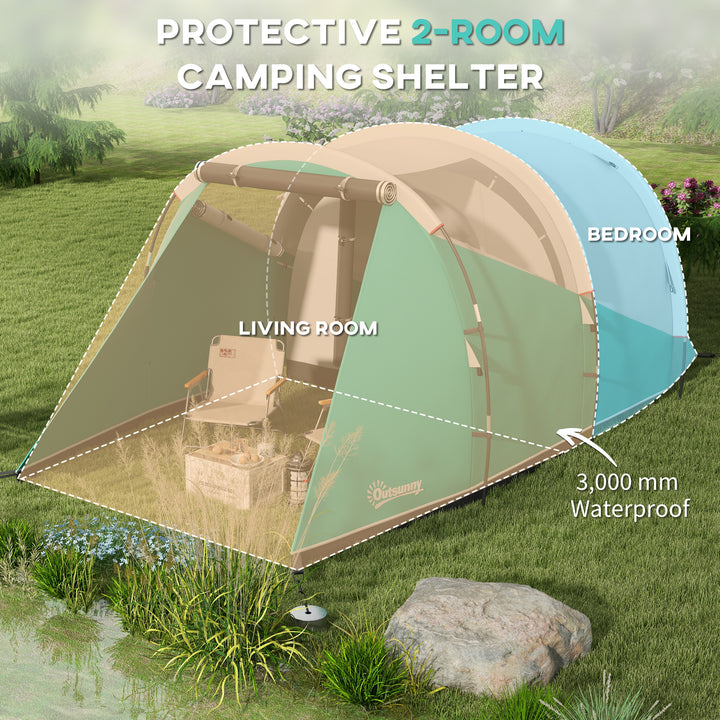 2 Room Camping Tent for 4-5 Man