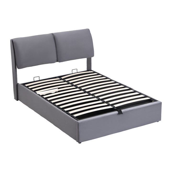 Upholstered Double Bed with Hydraulic Storage