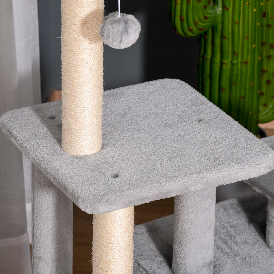 Feline Fun Tower: 114cm Tall Activity Centre with Scratching Posts