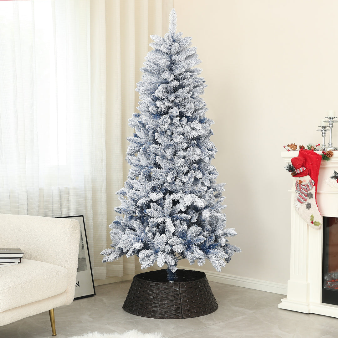 6ft Flocked Artificial Christmas Tree with 700 Snow Frosted Tips