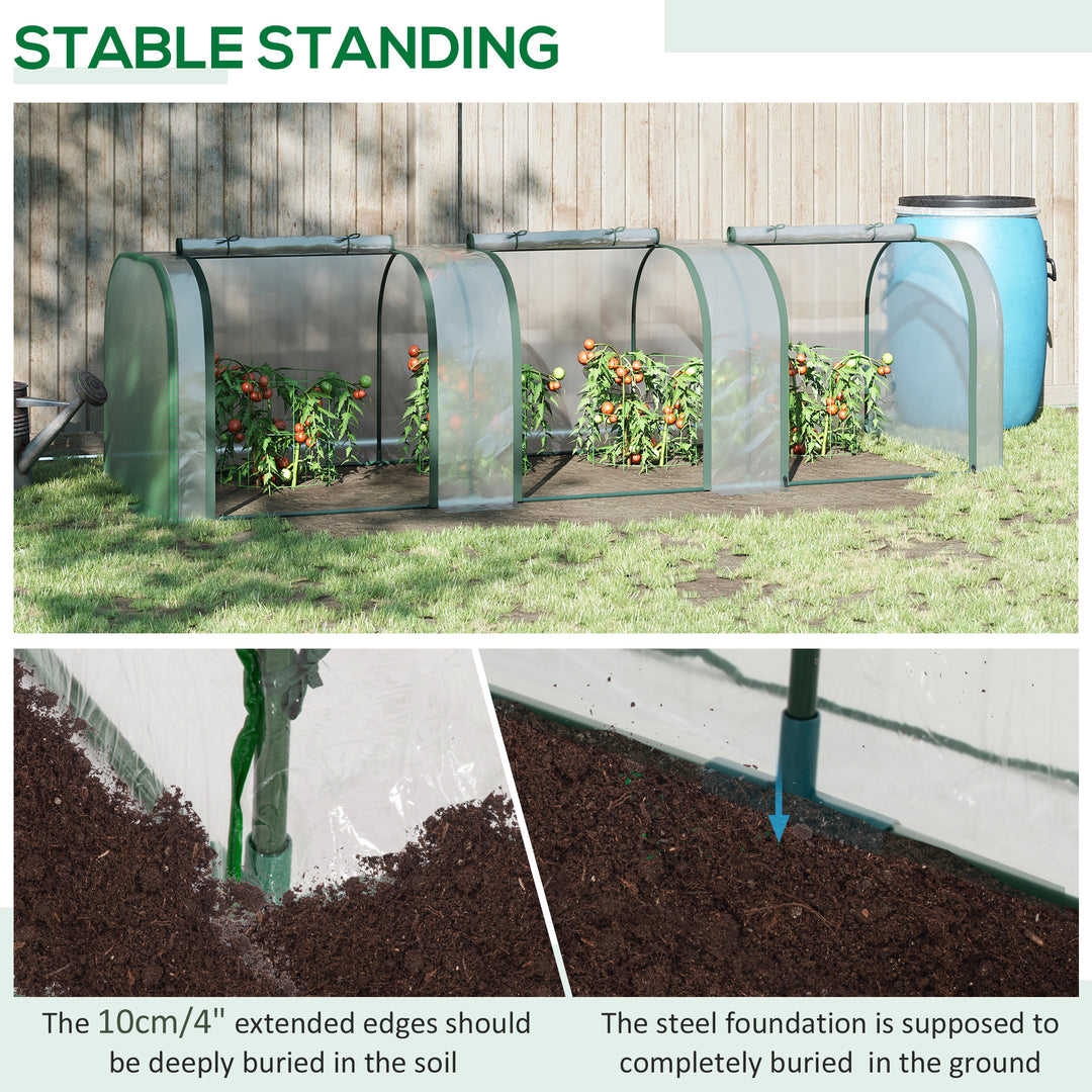 Transparent Tunnel Greenhouse: PVC Grow House with Steel Frame