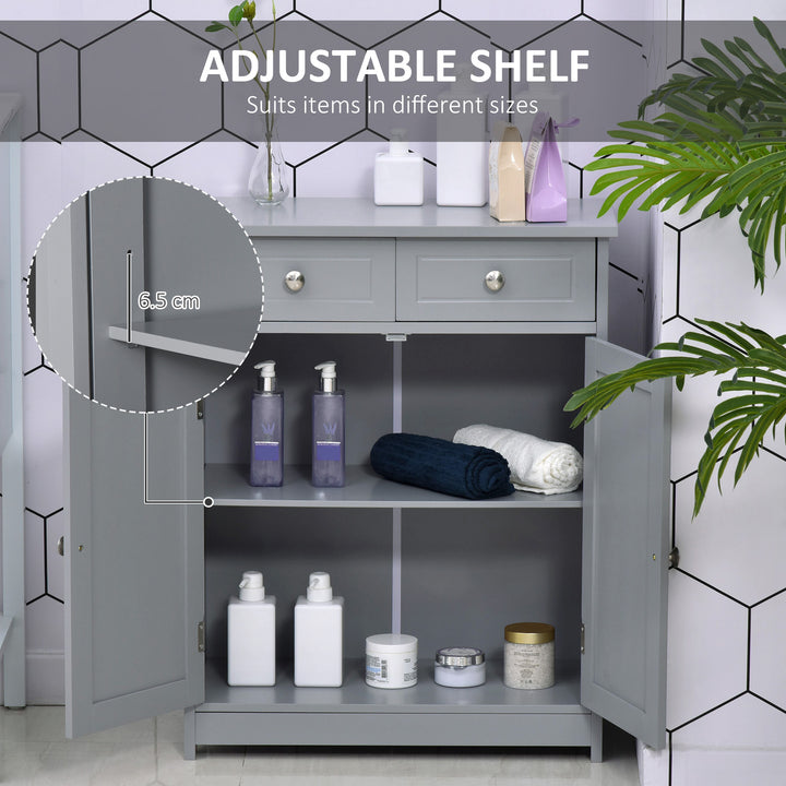 Kleankin Bathroom Storage Cabinet with 2 Drawers & Shelf