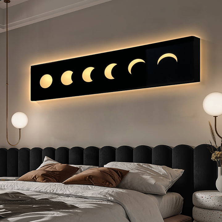 1000mm Creative Moon Light Wall Art Decoration Painting USB LED Warm Wall Light