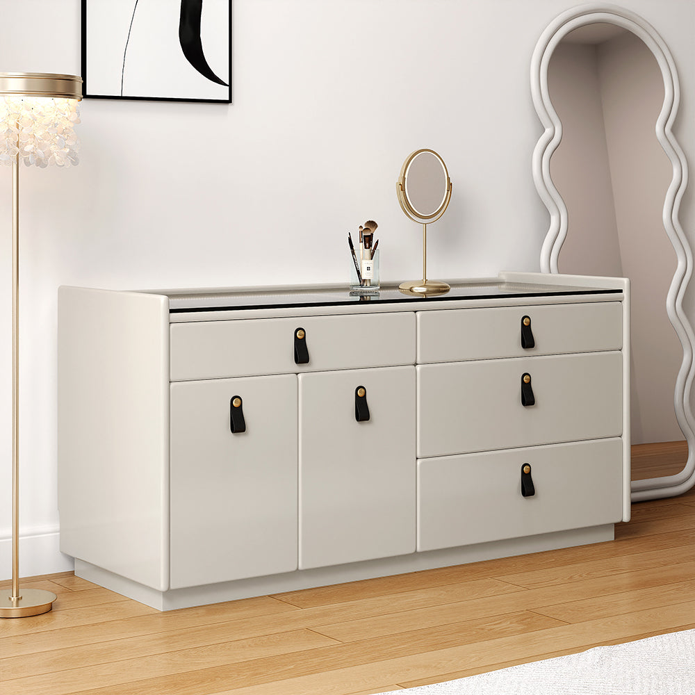 Modern 1200mm 4 Drawer Dresser with Light Closet Island with Jewelry Storage & Doors