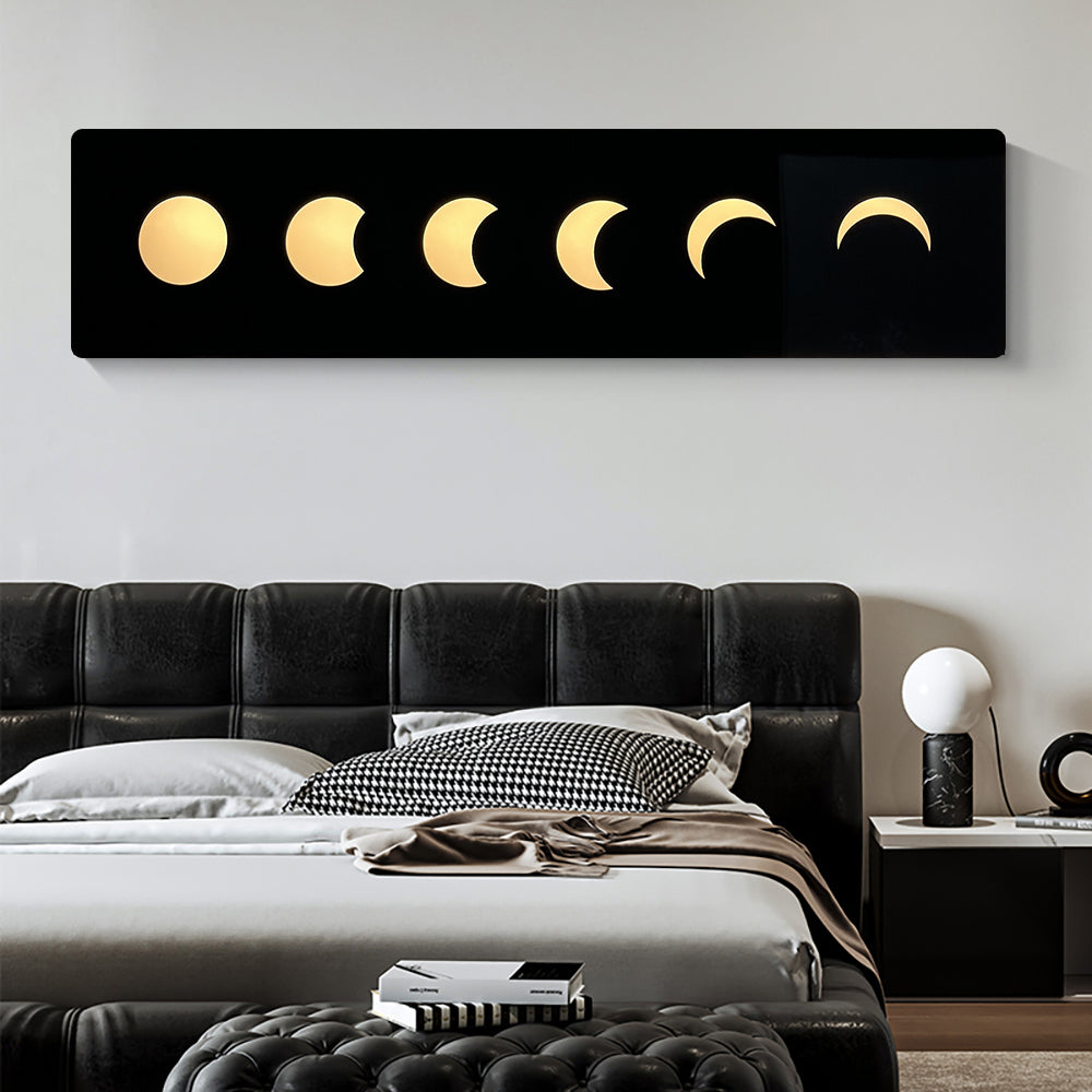 1000mm Creative Moon Light Wall Art Decoration Painting USB LED Warm Wall Light