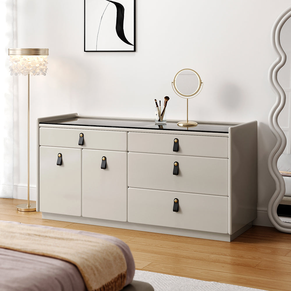 Modern 1200mm 4 Drawer Dresser with Light Closet Island with Jewelry Storage & Doors