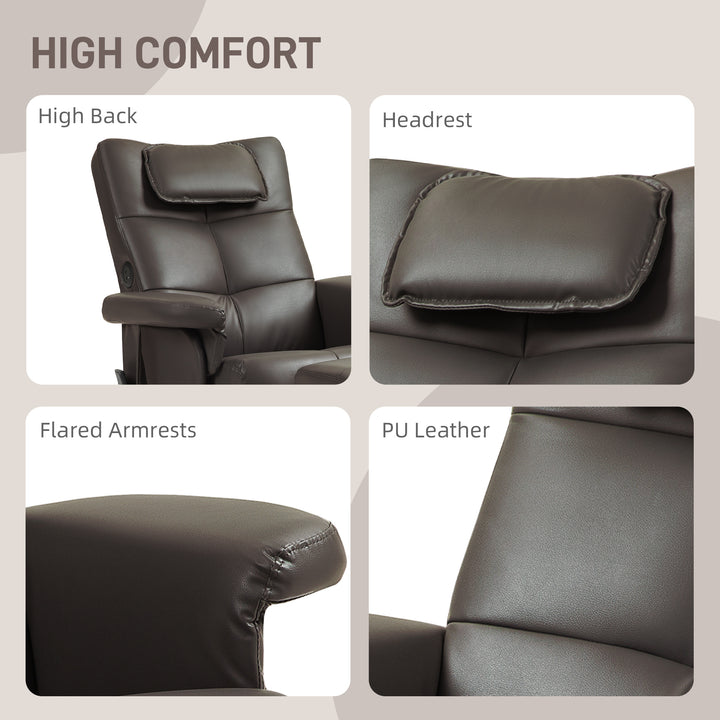 Faux Leather Massage Recliner Chair