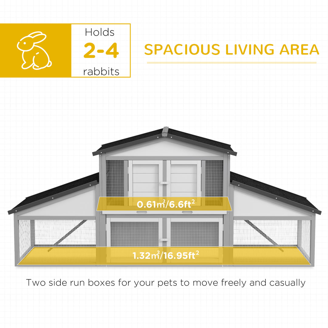 Large Rabbit Hutch with Run