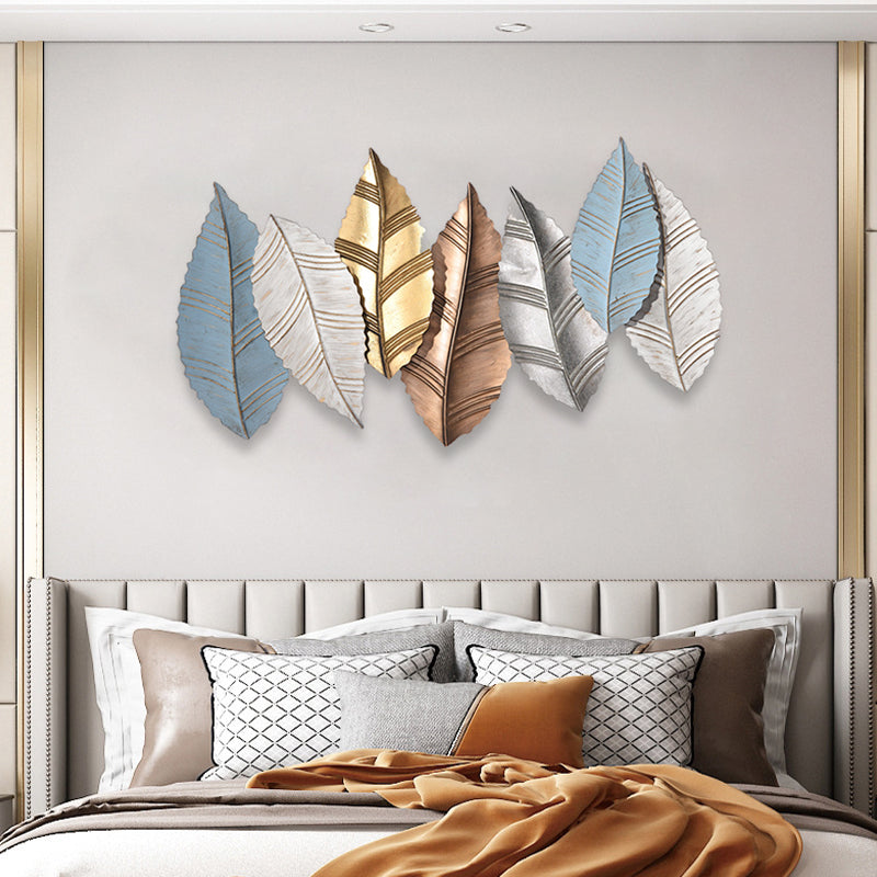 3D Modern Creative Leaves Wall Decor Metal Overlapping Accents