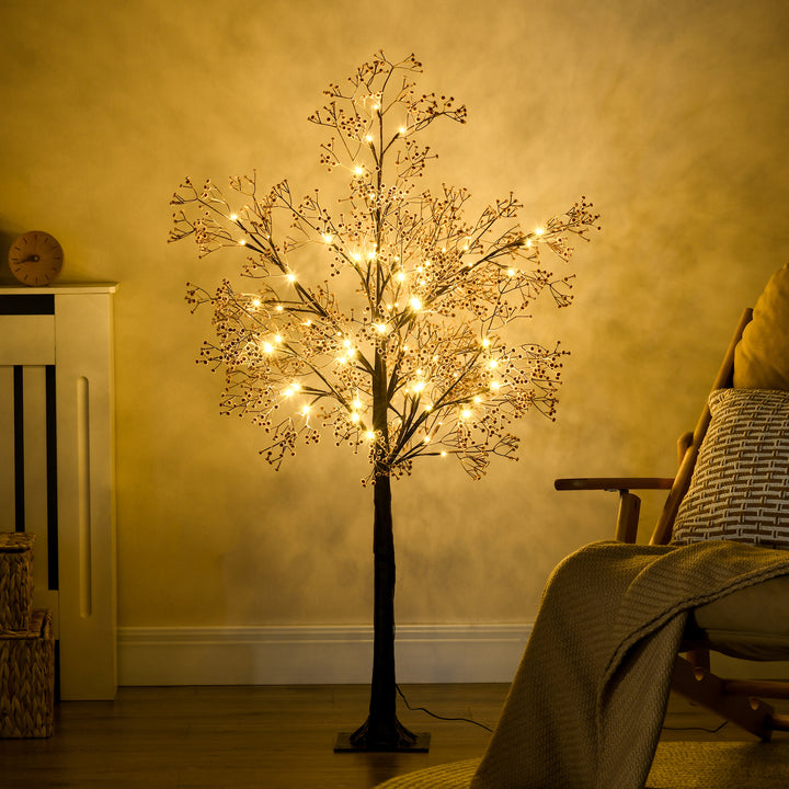 4ft Artificial Gypsophila Blossom Tree Light with 72 Warm White LED Light