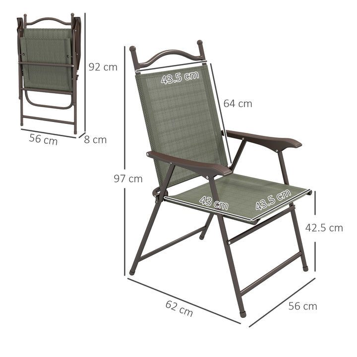 Folding Chairs Set: Armrest