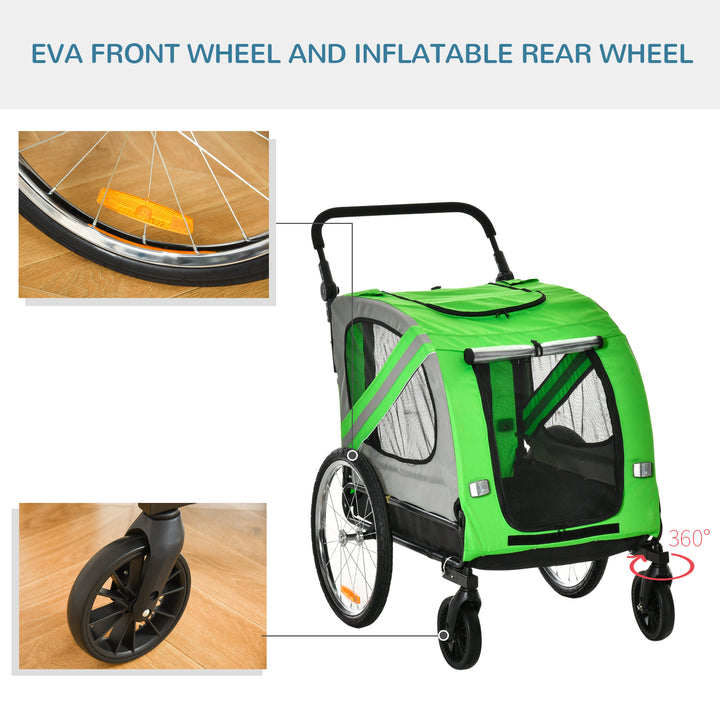 2-in-1 Dog Bike Trailer & Pet Stroller