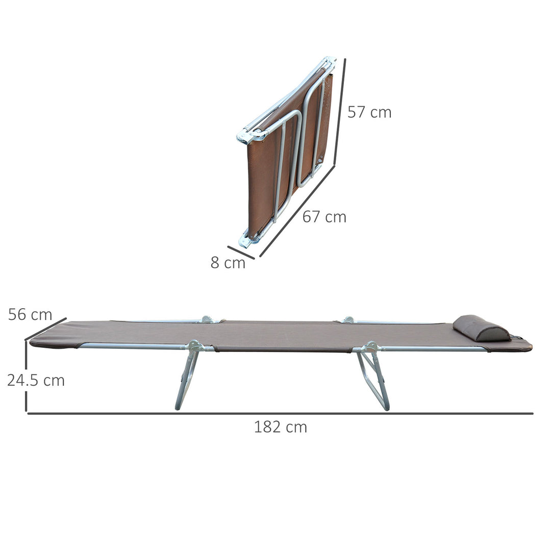 Garden Lounger: Adjustable Recliner Sun Bed with Coffee-Toned Finish for Outdoor Relaxation