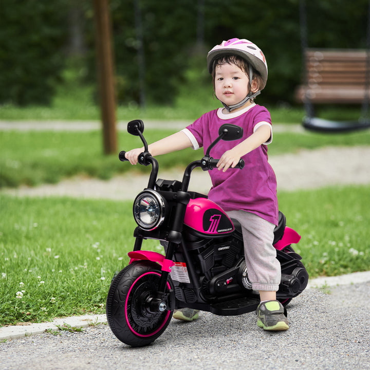 Kids' Electric Motorbike: 6V Ride-On with Training Wheels & Push-Start