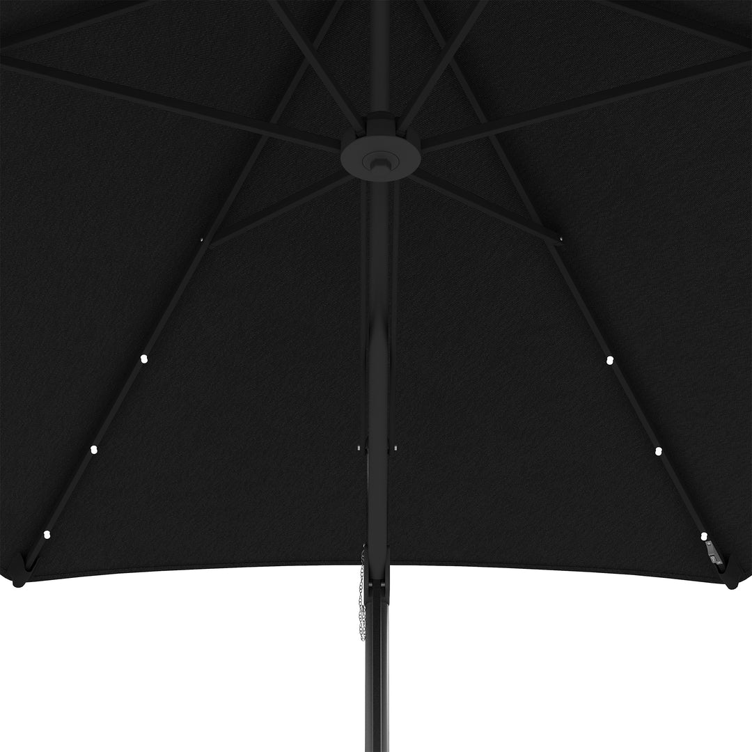 Waterproof 3(m) Garden Parasol Cantilever Umbrella with Solar LED