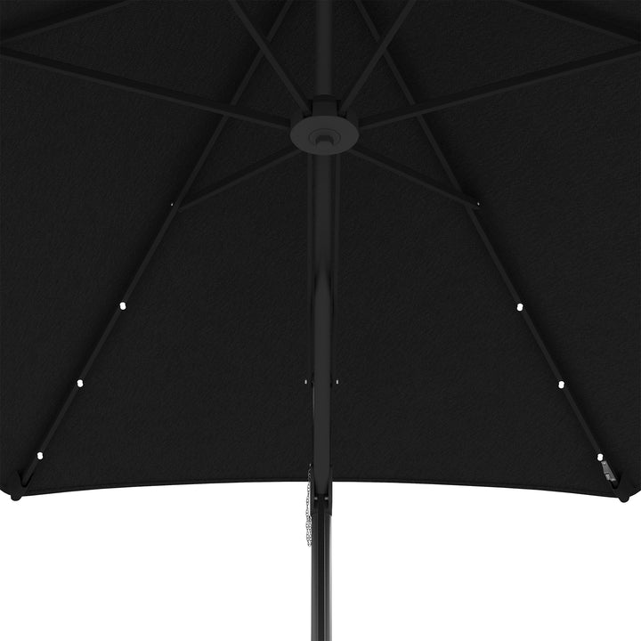 Waterproof 3(m) Garden Parasol Cantilever Umbrella with Solar LED