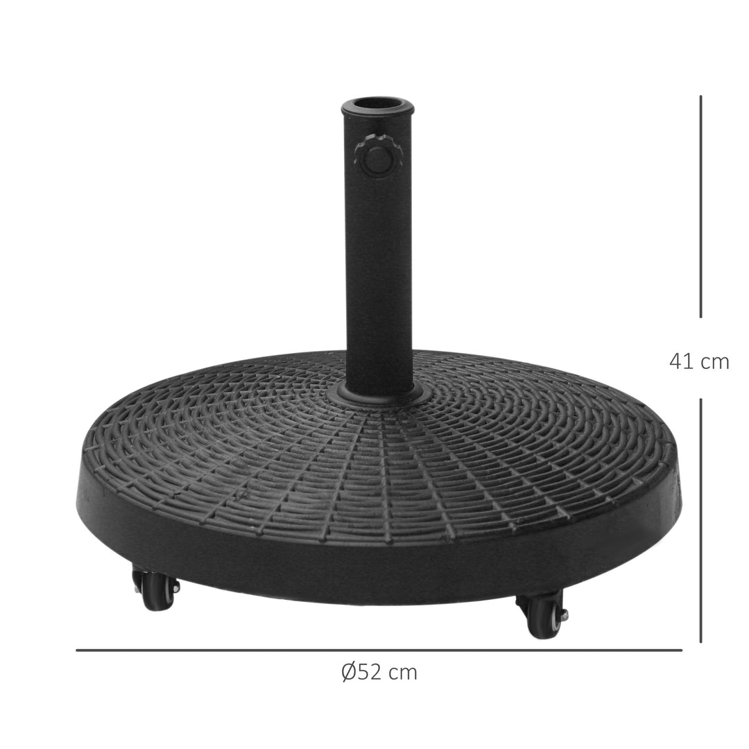 Resin Umbrella Base: Wheeled Sunshade Stand with Brakes