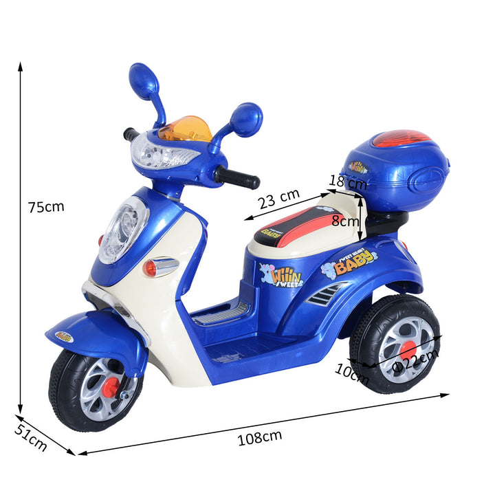 Electric Ride on Toy Tricycle Car-Blue