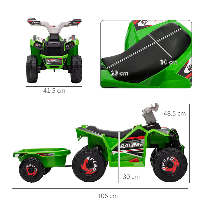 6V Quad Bike with Back Trailer