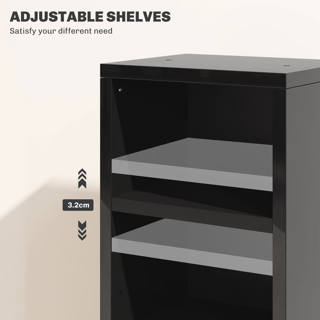 Set of Two 102 CD Storage Units - High Gloss Black