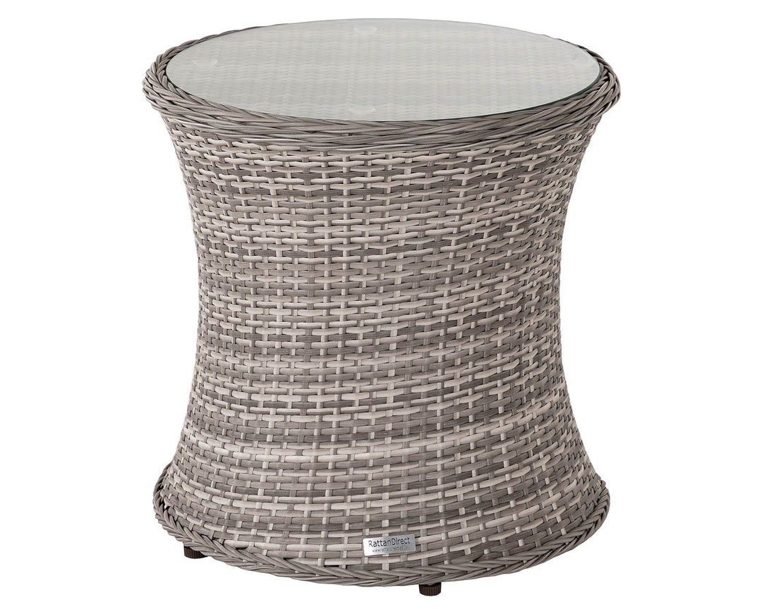 Rattan Garden Tall Round Side Table in Grey - Rattan Direct