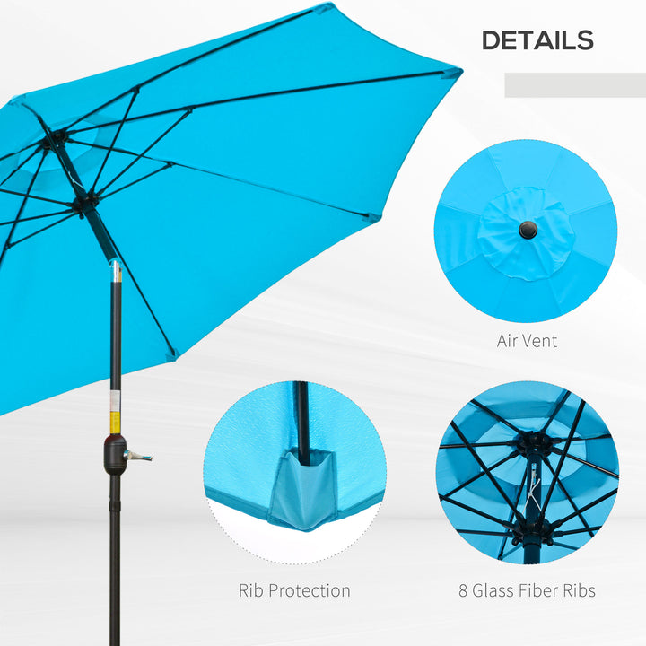 2.6M Patio Sun Umbrella with Tilt