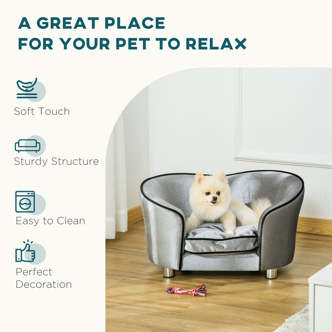 Luxurious Puppy Sofa with Storage Pocket