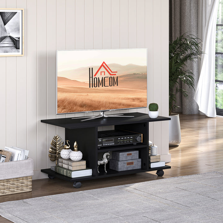 Modern TV Stand with Storage Shelves