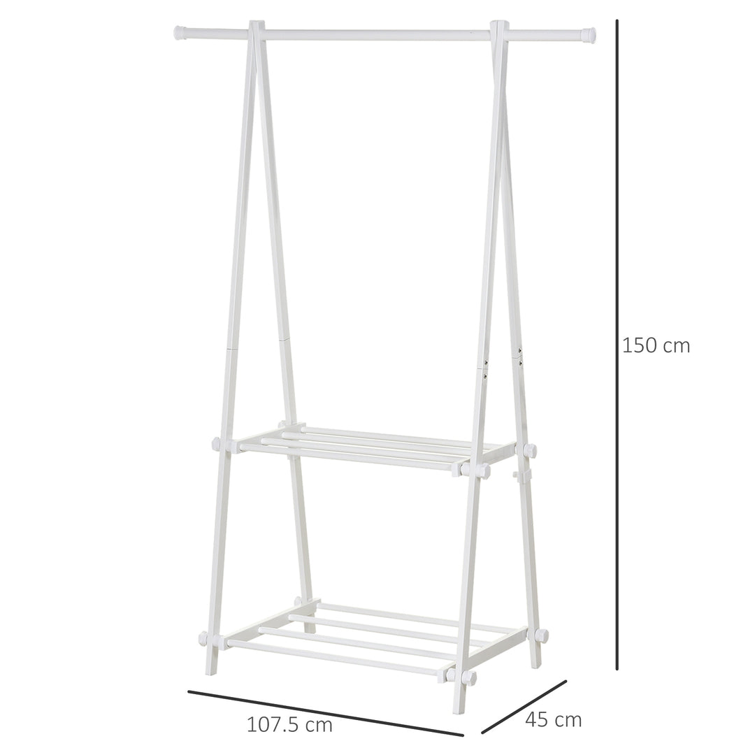 Minimalist Garment Rack: Adjustable Shelving Unit for Hallway Organisation