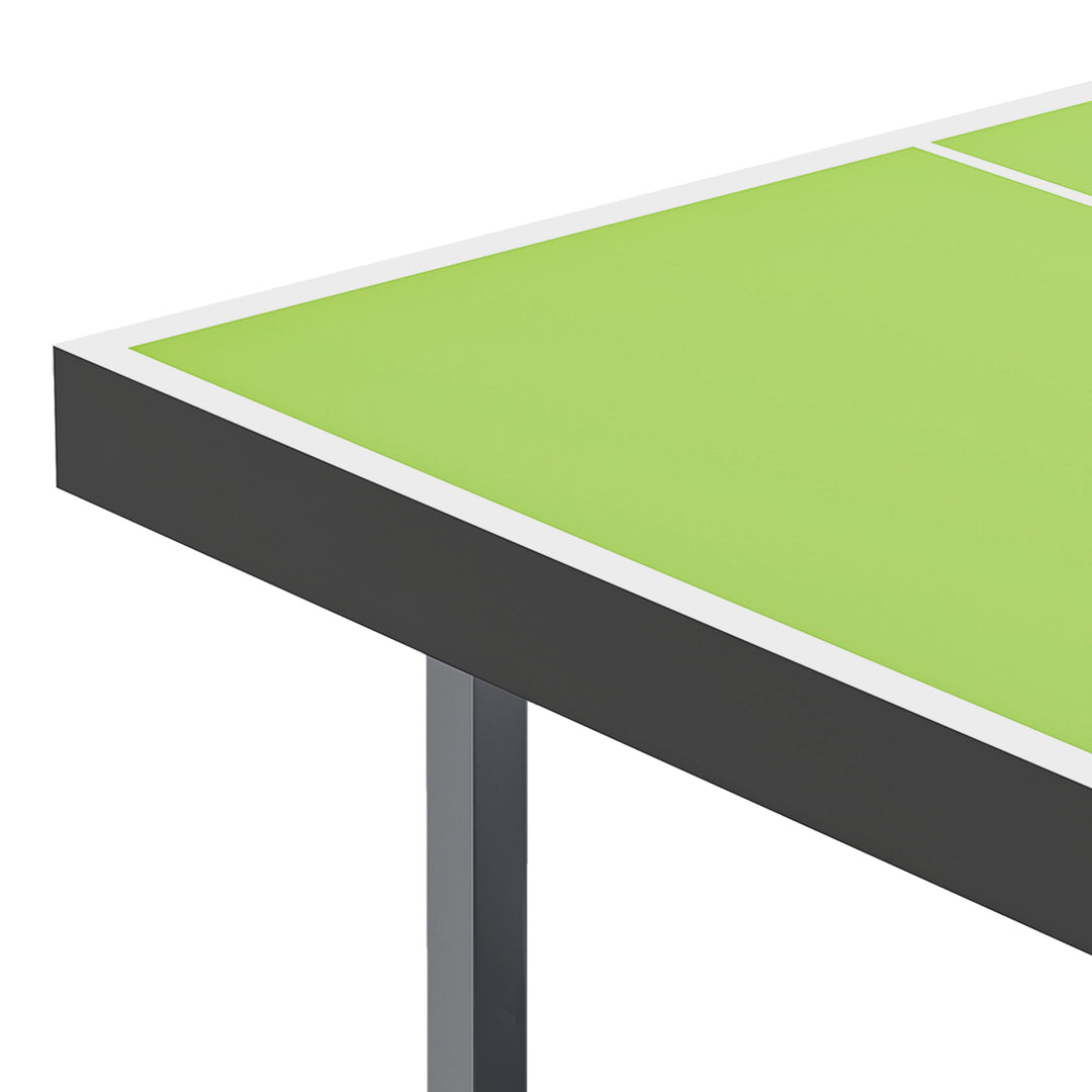 182cm Mini Tennis Table Folding Ping Pong Table with Net Multi-Use Table for Indoor Outdoor Game