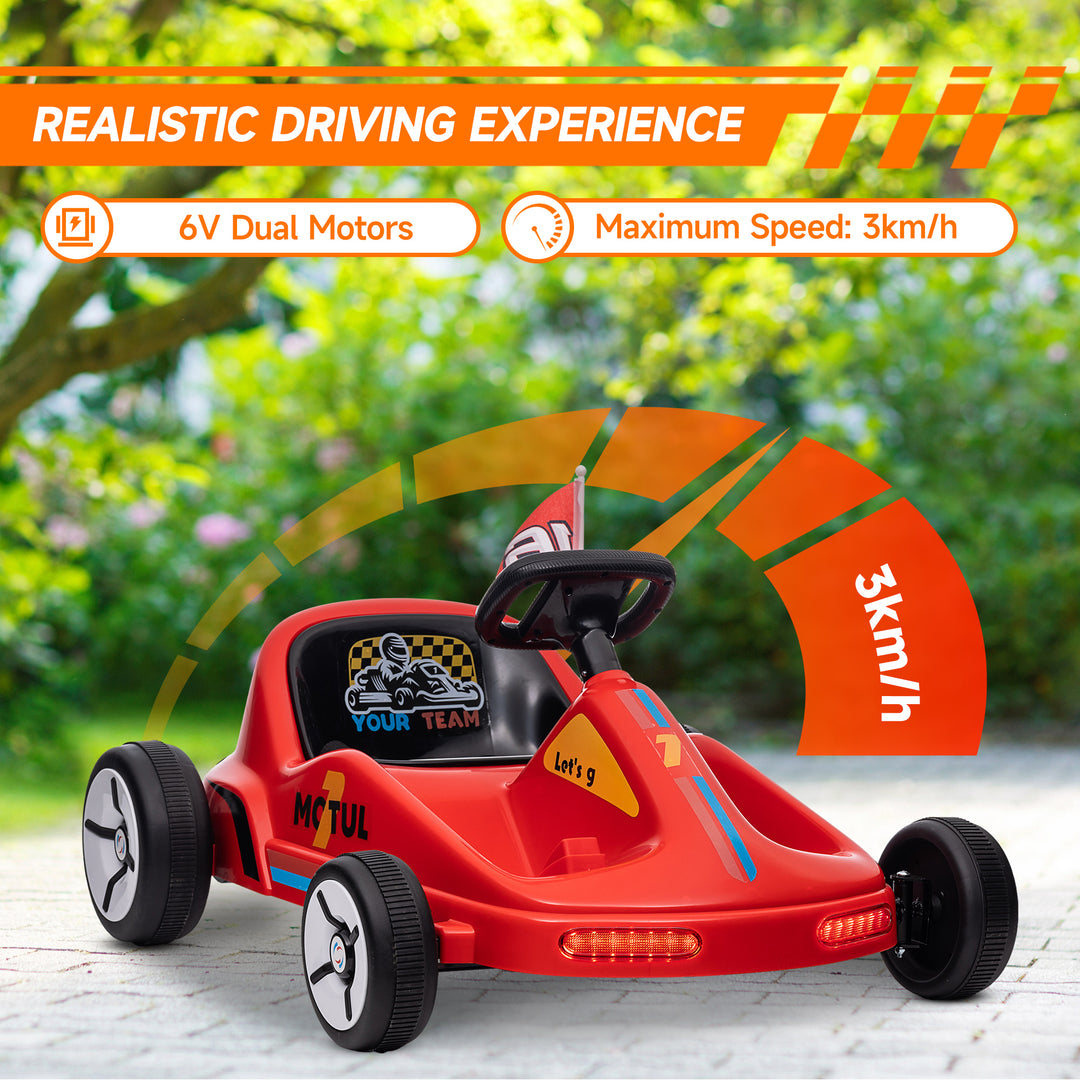 6V Electric Go Kart for Kids with Music