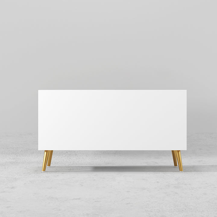 Yellar White Modern Upholstered Shoe Rack Bench with Storage Cabinet and Shelf Hallway