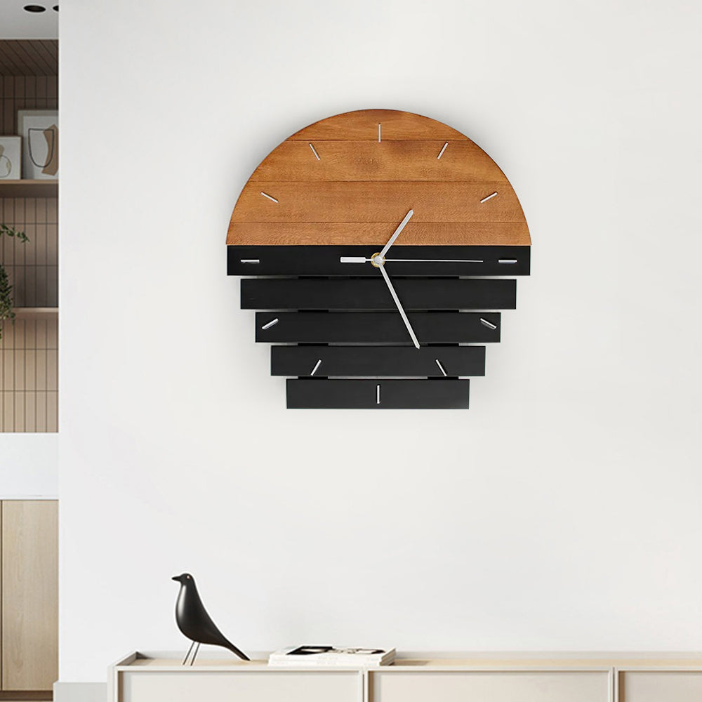 300mm Rustic Abstract Wood Wall Clock For Living Room Home Hanging Artistic Decor Art